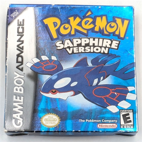 Pokemon Sapphire - (USA) - Komplet I Æske - Gameboy Advance Spil (B Grade) (Genbrug)